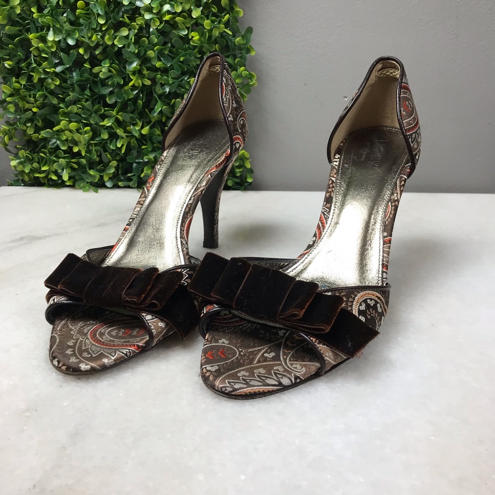 J. Crew open Toe D’Orsay Heels